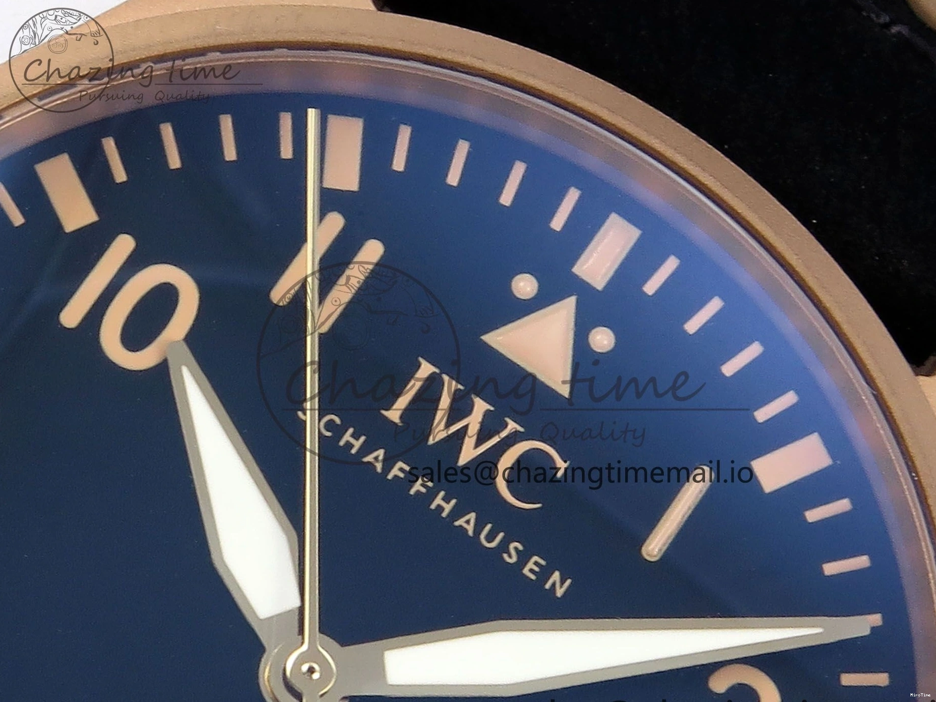 MIROTIME 0410 Affordable Big Pilot IW329703 M+F 1:1 Best Edition Black Dial on Black Nylon Strap MY 7004